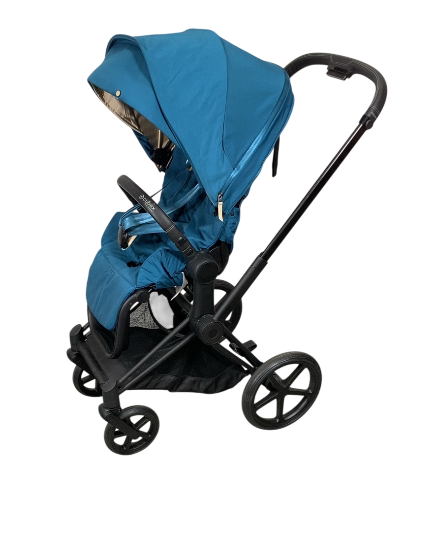 Cybex PRIAM Stroller, 2022, Matte Black, Mountain Blue