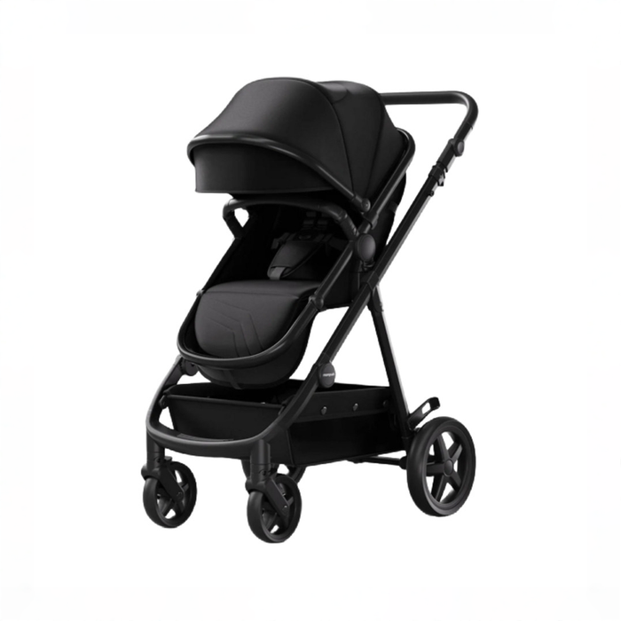 Shop Mompush Meteor 2 Stroller, 2026, Black, Black Frame at GoodBuy Gear