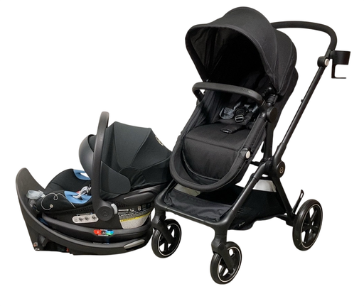 Shop Cybex Eos and Aton G Travel System, 2024, Black, Moon Black at GoodBuy Gear