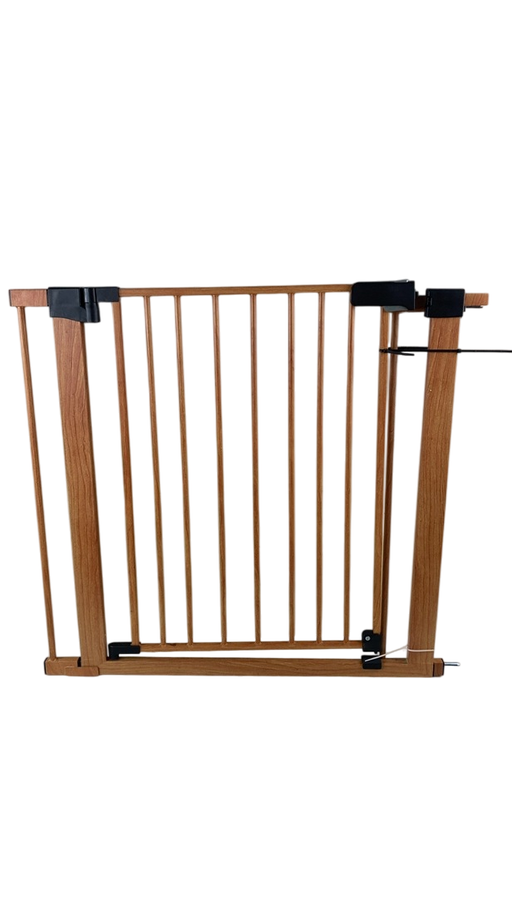 Shop BABELIO Pressure Mounted Metal Baby Gate, 1 Piece, Door, Wood Pattern at GoodBuy Gear