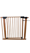 Shop BABELIO Pressure Mounted Metal Baby Gate, 1 Piece, Door, Wood Pattern at GoodBuy Gear