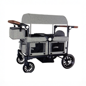 Shop Kinder King All-Terrain 2 Seater Stroller Wagon, Gray at GoodBuy Gear