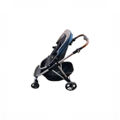 Shop DRAFT - Mockingbird Single to Double Stroller, Sea, Silver with Brown Leather, unknown, Watercolor Drops at GoodBuy Gear