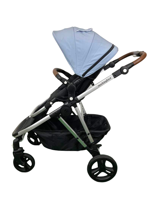 Shop Mockingbird Single to Double 2.0 Stroller, 2024, Silver With Penny Leather, Sky, Watercolor Drops at GoodBuy Gear