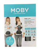 used Moby 2-in-1 Baby Carrier + Hip Seat, Grey