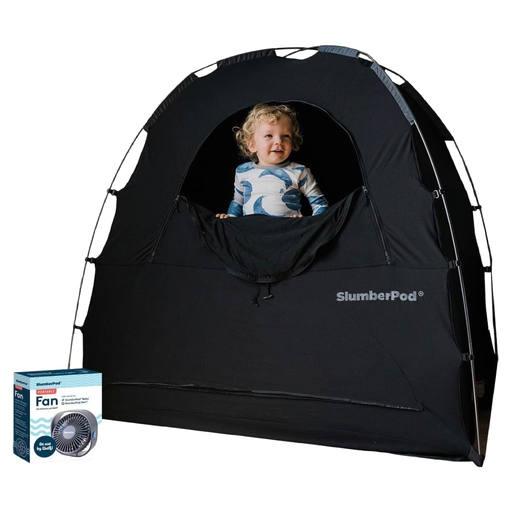 Shop SlumberPod 3.0 Sleep Canopy with Fan, Black with Gray Accents at GoodBuy Gear