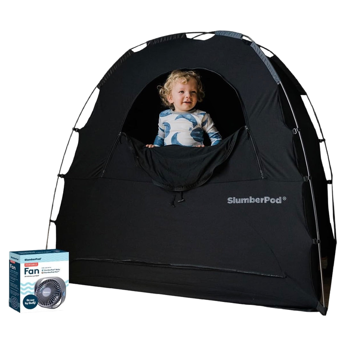 Shop SlumberPod 3.0 Sleep Canopy with Fan, Black with Gray Accents at GoodBuy Gear