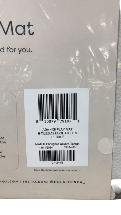 Shop House Of Noa Little Nomad Play Mat, Pebble, 4x6', Ada at GoodBuy Gear