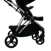Shop Mockingbird Single 2.0 Stroller, 2024, Black, Silver With Black Leather, Watercolor Drops at GoodBuy Gear