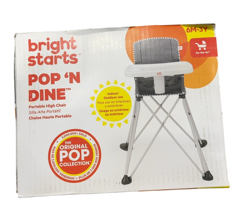 Shop Bright Starts Pop 'N Dine Portable High Chair, Grey at GoodBuy Gear