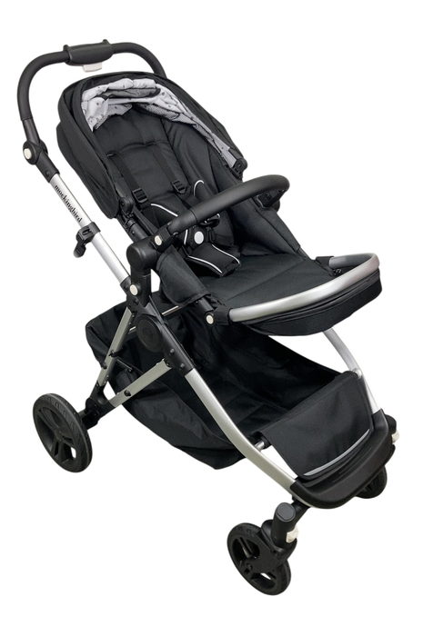 Shop Mockingbird Single to Double 2.0 Stroller, 2024, Black, Silver With Black Leather, Watercolor Drops at GoodBuy Gear
