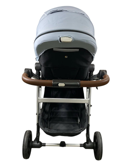 Mockingbird Single 2.0 Stroller, 2025, Silver With Penny Leather, Sky, Windowpane