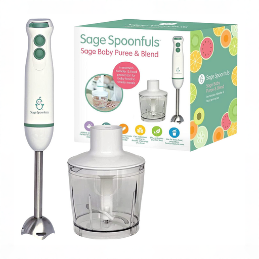 Shop Sage Spoonfuls 2-in-1 Baby Food Maker Immersion Blender, White at GoodBuy Gear