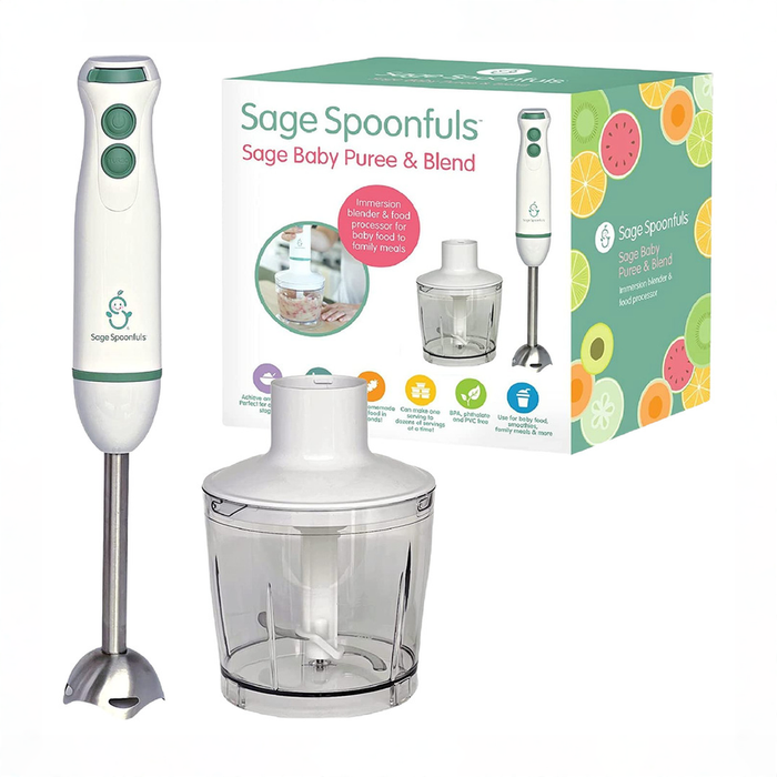 Shop Sage Spoonfuls 2-in-1 Baby Food Maker Immersion Blender, White at GoodBuy Gear