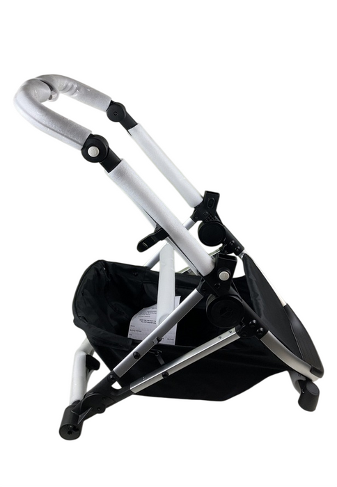 Mockingbird Single Stroller Frame, 2.0, 2025, Silver With Penny Leather