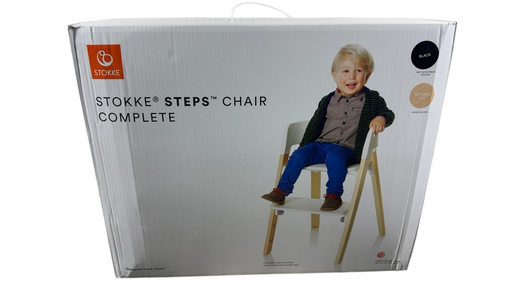 Shop Stokke Steps Chair, Black/Natural at GoodBuy Gear