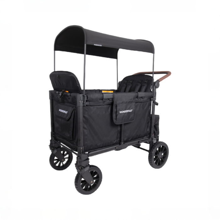 Shop Wonderfold W4 Luxe Pro Stroller Wagon, 2025, Jet Black at GoodBuy Gear