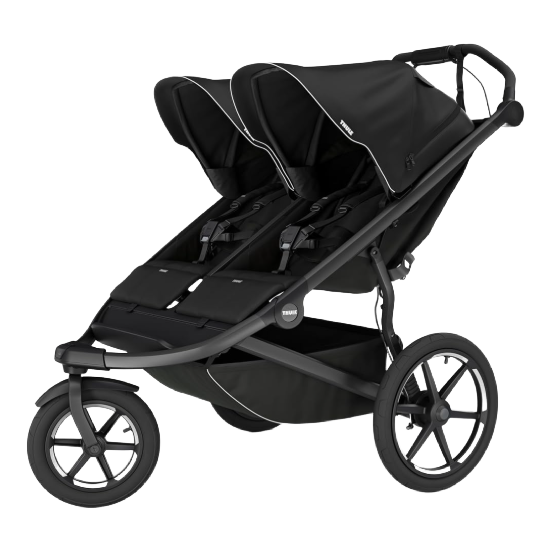 Shop Thule Urban Glide 3 Double Stroller, 2026, Black, Magnetic Harness at GoodBuy Gear