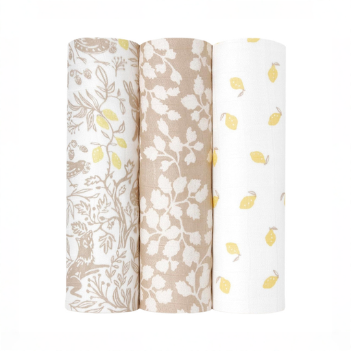 Shop Aden + Anais Silky Soft Swaddles, 3 Pack, Natural Woodland at GoodBuy Gear