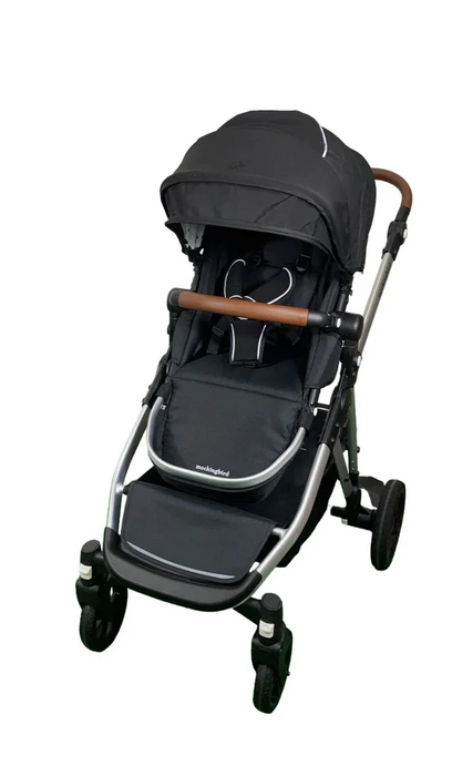 Mockingbird Single to Double 2.0 Stroller, Black, Watercolor Drops, Silver With Penny Leather, 2025