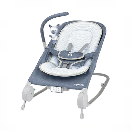 Shop Ingenuity Happy Belly Rock-to-Bounce Massage Seat, Chambray at GoodBuy Gear