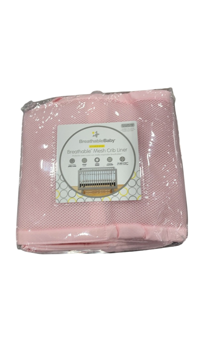 Shop Breathable Baby Mesh Crib Liner, Full Size/4 Sides, Light Pink at GoodBuy Gear