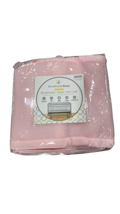 Shop Breathable Baby Mesh Crib Liner, Full Size/4 Sides, Light Pink at GoodBuy Gear