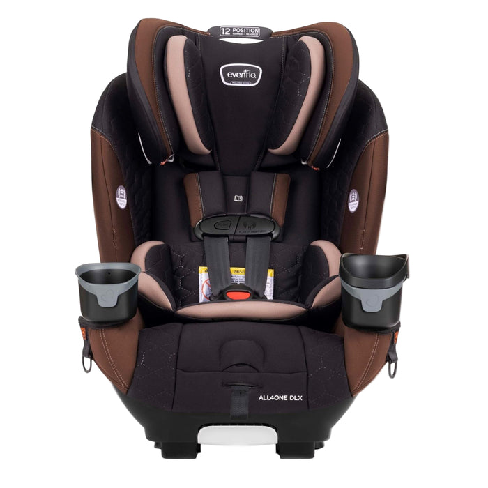Evenflo EveryFit/All4One DLX 3-in-1 Convertible Car Seat with Quick Clean Cover, 2024, Belmont Brown