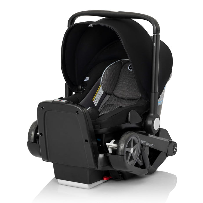 Evenflo Shyft Dual Ride Infant Car Seat Stroller Combo, 2024, Beaufort Black, Original Model
