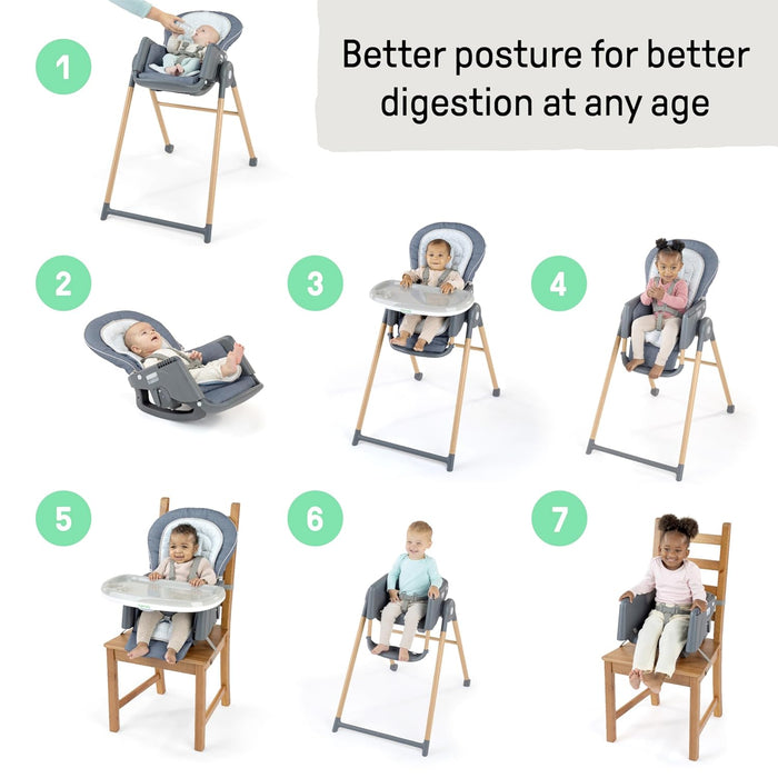 Ingenuity Proper Positioner Deluxe High Chair, Chambray