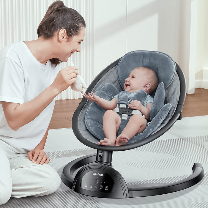 Shop BabyBond Bluetooth Swing, Black, New model at GoodBuy Gear