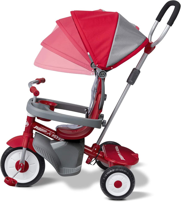 Radio Flyer 4-in-1 Stroll 'n Trike, Push Trike for Toddlers (484Z), Red