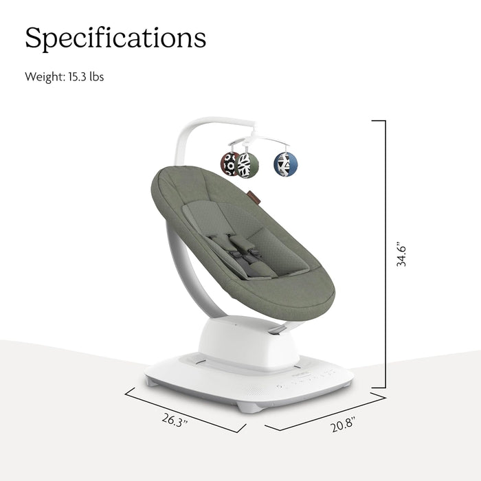Shop UPPAbaby Mamaroo Smart Swing, Camila (Dark Green Melange) at GoodBuy Gear