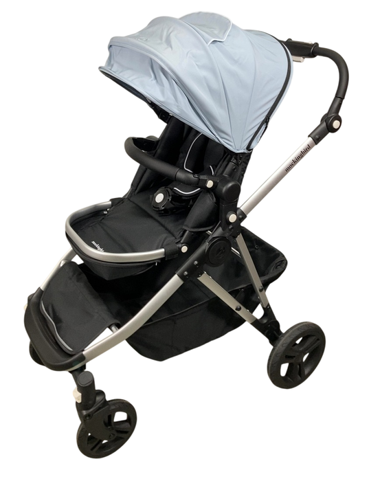Shop Mockingbird Single to Double 2.0 Stroller, Sky, Windowpane, Silver With Black Leather, 2025 at GoodBuy Gear