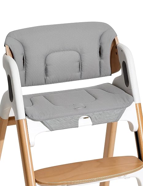 Momcozy High Chair Cushion & Backrest Set for Dinerpal Chair, Grey