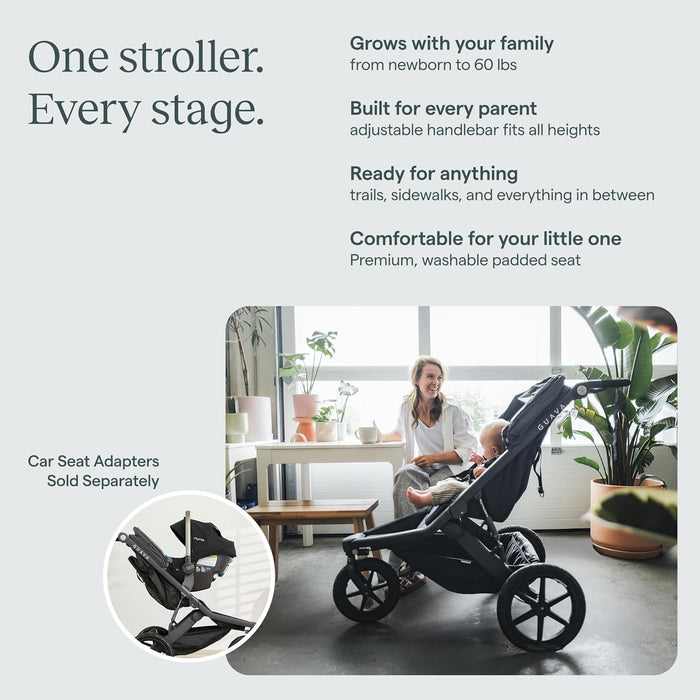 Shop Guava Family Roam Crossover Stroller, 2026, Charcoal/Grey at GoodBuy Gear