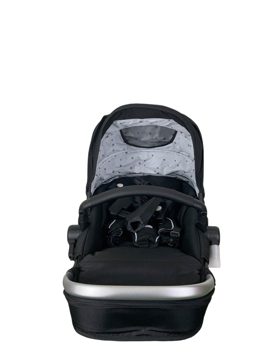 Mockingbird 2nd Seat Kit 2.0, Black, Watercolor Drops, Silver With Black Leather