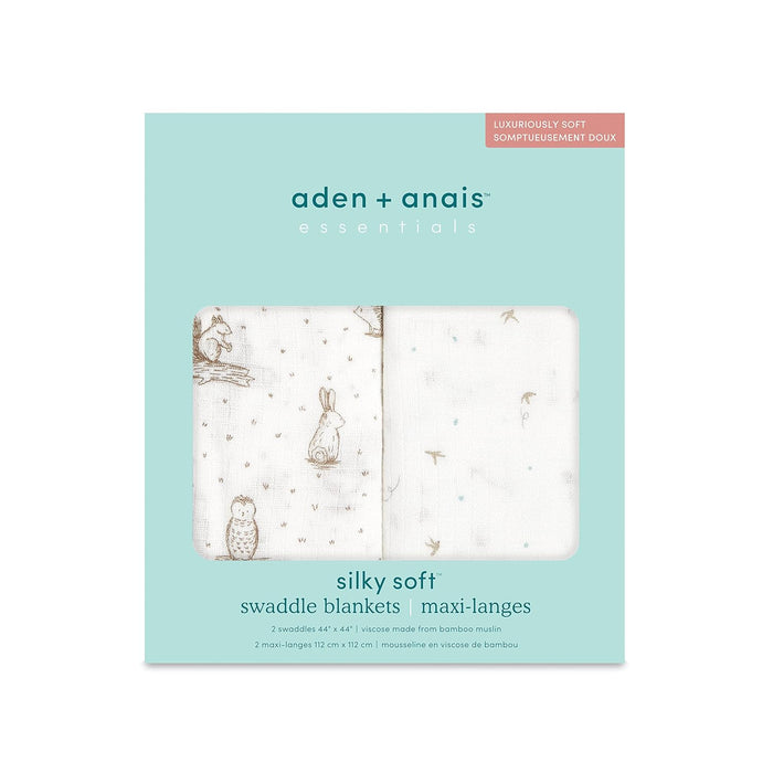 Aden + Anais Silky Soft Swaddles, 2 Pack, Healing Nature