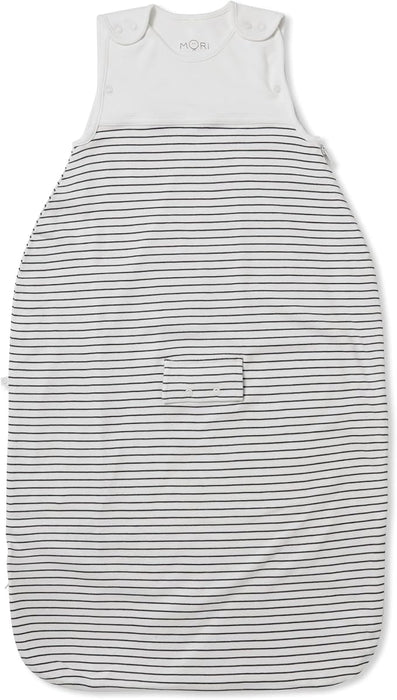 Shop MORI Newborn Swaddle Sack, Grey Stripe at GoodBuy Gear