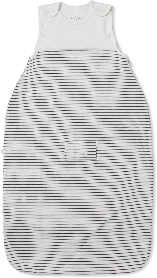 Shop MORI Newborn Swaddle Sack, Grey Stripe at GoodBuy Gear