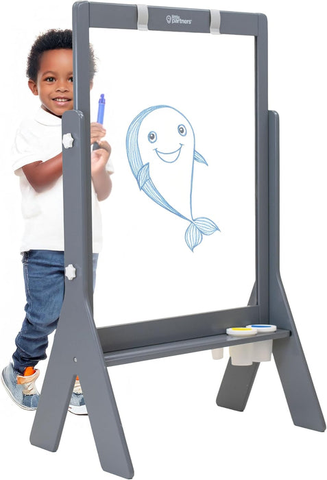 Little Partners Peek-A-Boo Art Easel, Earl Grey