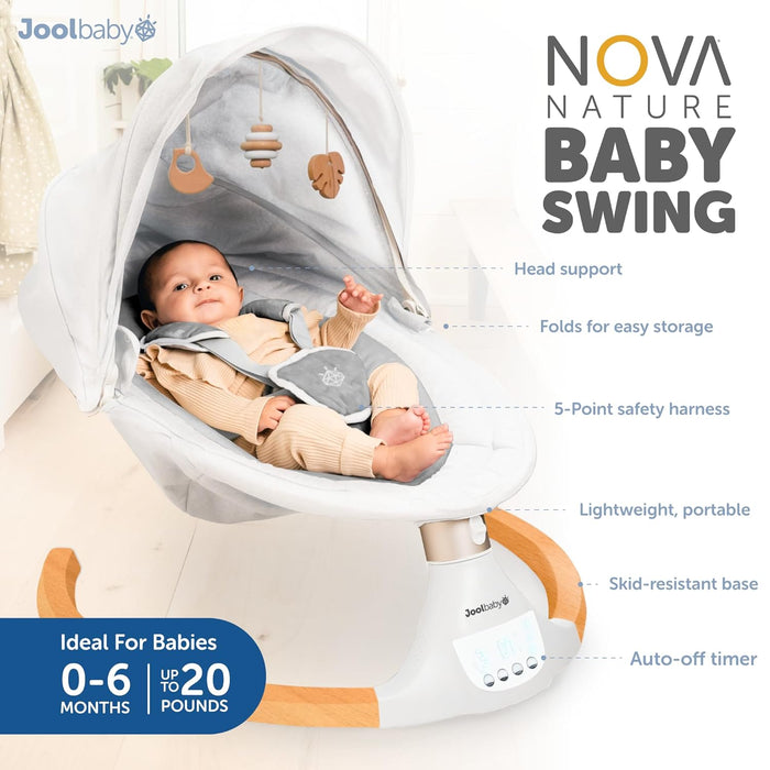 Jool Nova Nature Baby Swing, Gray