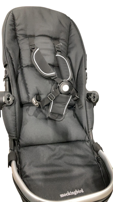 Shop Mockingbird Single to Double 2.0 Stroller, Silver With Black Leather, No Canopy, No Canopy, 2025 at GoodBuy Gear