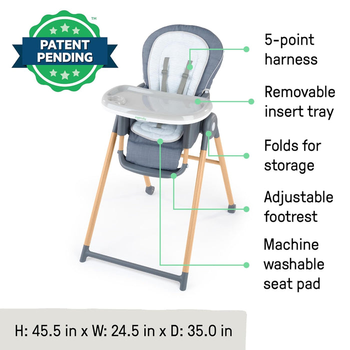 Ingenuity Proper Positioner Deluxe High Chair, Chambray