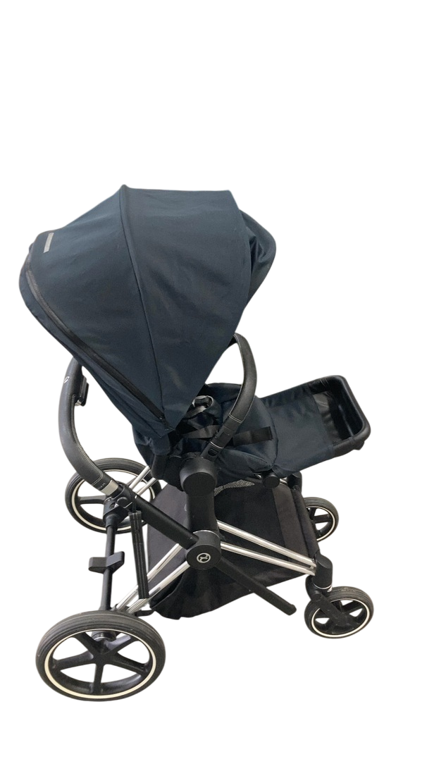Cybex PRIAM Stroller, 2019, Chrome With Black Details, Deep Black ...