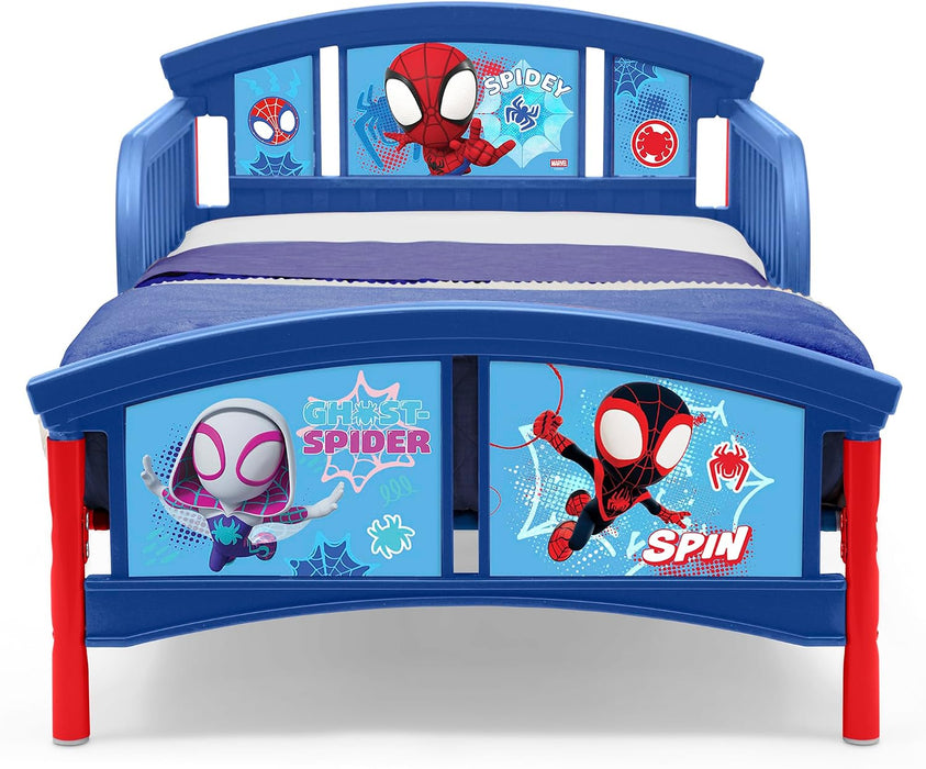 Delta Children Spidey and His Amazing Friends Plastic Toddler Bed, Blue