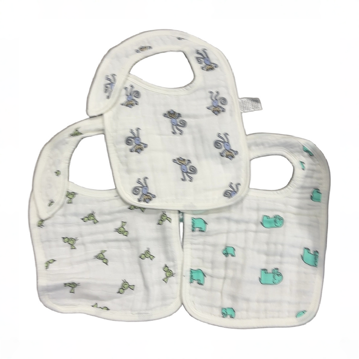 Shop Aden + Anais Muslin Snap Bibs (3 Pack), Jungle Jam at GoodBuy Gear