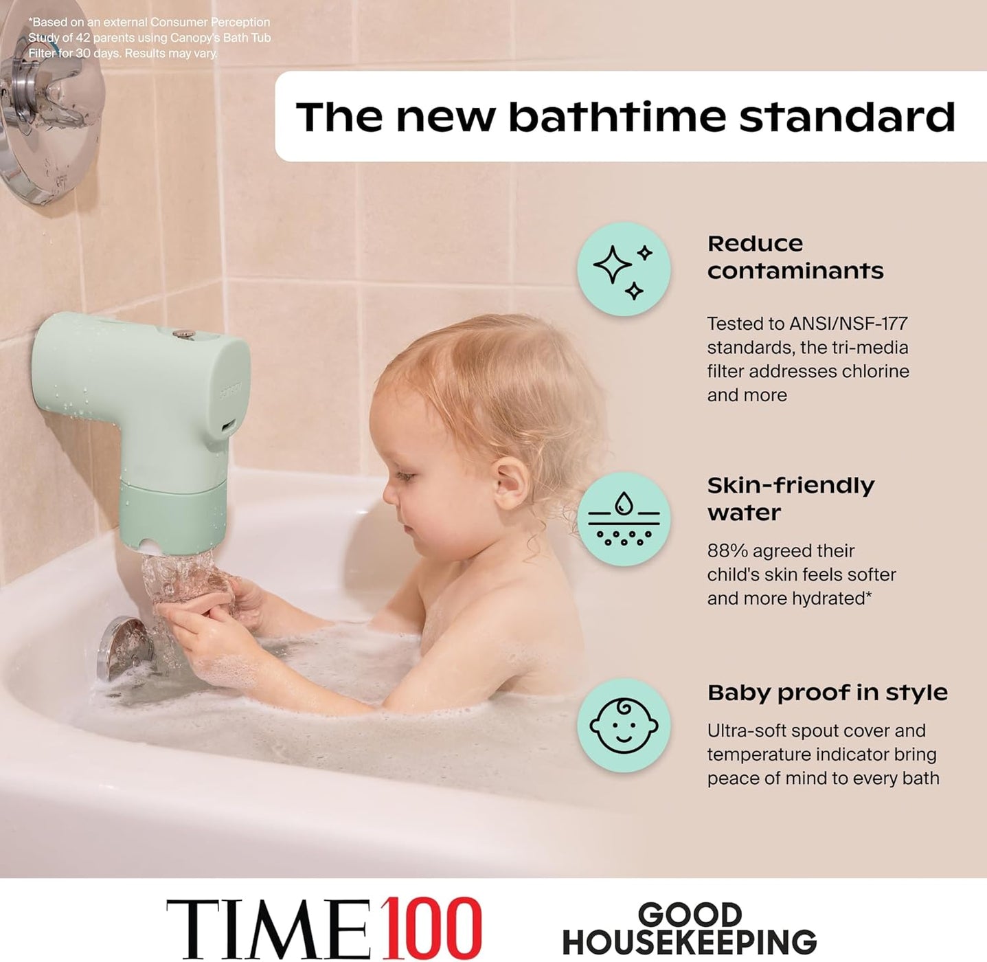 Canopy Bath Tub Filter, Jade — GoodBuy Gear