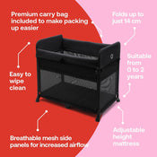 Shop Bugaboo Stardust Playard, Black at GoodBuy Gear