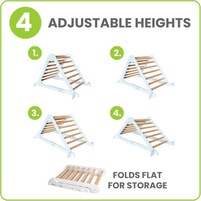 Little Partners Learn 'N Climb Triangle, Soft White with Natural